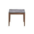 thumbnail image 3 of Acme Furniture Bevis End Table, Engineered Stone & Walnut Finish, 3 of 3