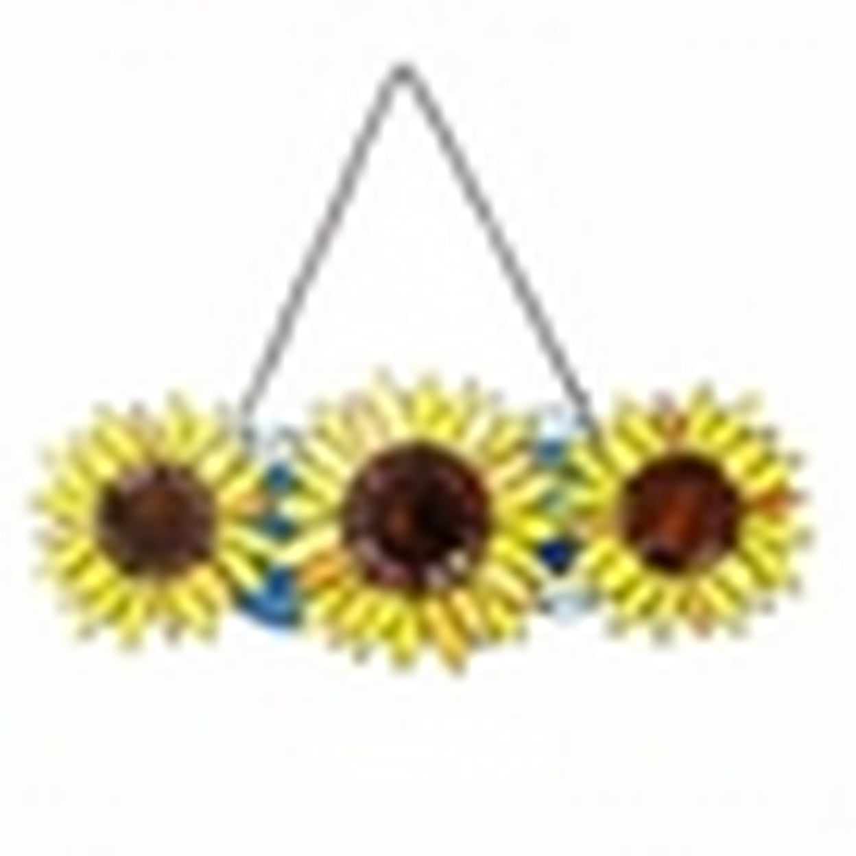CHLOE Lighting ANNUUS Floral-Style Stained Glass Window Panel 22" Wide
