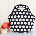 thumbnail image 6 of Frogued Portable Striped Dot Bear Print Insulated Cooler Picnic Food Lunch Box Bag Pouch (Type 1#), 6 of 13