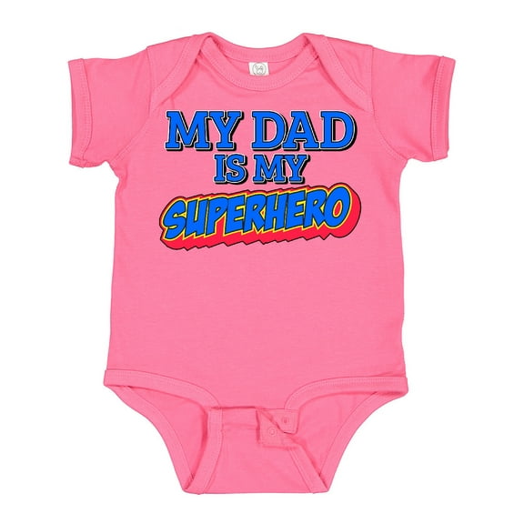 Inktastic My Dad is My Superhero Boys or Girls Baby Bodysuit