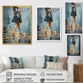 thumbnail image 4 of Designart "Elegance in Motion of Woman's High Heels" Fashion Canvas Wall Art - Glam Blue Woman Hallway Wall Art Decor, 4 of 6