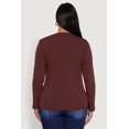 thumbnail image 5 of Womens Plus Size Basic V Neck Long Sleeve T-Shirt, 5 of 5