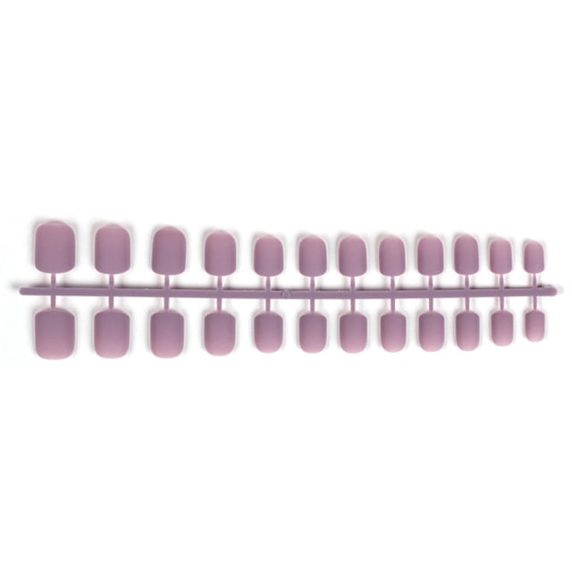 Vogacara 24 piezas de uñas postizas de ataúd esmerilado DIY exquisito estilo francés novela agraciada personalidad uñas acrílicas para amantes de la Juegos de manicura 19 taro morado Vogacara CE011411-19