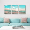 thumbnail image 3 of Abstract Ocean Beach Sunset Wall Art,Art,Sea Landscape Wall Art,Beach Sun Raise Photo,Canvas Wall Art 3 Pieces,3pcs Per Set Living Room Wall Picture (A-3pcs,12"x16"x3pcs), 3 of 6