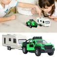 thumbnail image 2 of XIANXIAN Pickup Truck Trailer Towing Toy Camper 2 in 1 Playset RV Motorhome Toys for Boys Diecast Model Car Metal Pull Back Toy Cars 1/36 Scale SUV Doors Open Light Sound Kids Birthday Gifts, 2 of 6