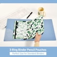 thumbnail image 5 of Green Camouflage Shapes 2 Pack Pencil Pouch for 3 Ring Binder Smooth Zipper Folders with Pockets Clear Window Pencil Case, 5 of 6