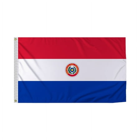 Promopatriot Paraguay Country Flag 3x5 Ft Outdoor Nylon Double Stitched Edges Canvas Header Brass Grommets 3'x5' Paraguay