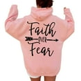 thumbnail image 4 of DondPO Chandail à Capuchon à Capuche pour Femmes, Sweat à Capuche Décontracté avec Imprimé Graphique et Cordon de Serrage, Tunique avec Poches, Sweat à Capuche Graphique pour Femmes Rose m, 4 of 5