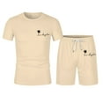 thumbnail image 3 of SHIXIAOO Ensemble d'Athlétisme d'Été pour Hommes Grande Taille Manches Courtes Col Rond Ensemble de Sport Décontracté Petit Imprimé Noix de Coco Tailleur pour Hommes Complets Purge pour Hommes Gilet Will Turner pour Hommes Complet pour Hommes Smokings en Laine, 3 of 4