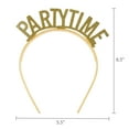 thumbnail image 5 of (2 pack) Gold Glitter Party Time Headband Party Favors, 4 Count, by Way To Celebrate, 5 of 6
