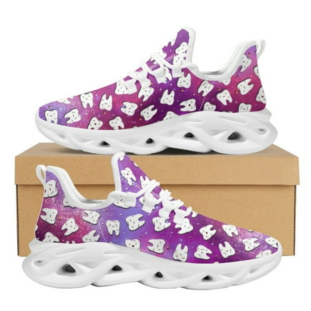 

Cartoon Teeth Gradient Print Summer Sneakers Designer Shoes Breathable Flats for Female Dentist Footwear Women босоножки женские