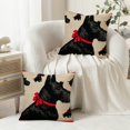 thumbnail image 3 of GooTPa Scottish Black Scottie Dogs Pattern Pillow Covers, Animal Theme Throw Pillow Case Decoration, Linen Cushion Covers for Couch Sofa Bedroom Living Room Holiday Home Decor - 24x24in, 3 of 6