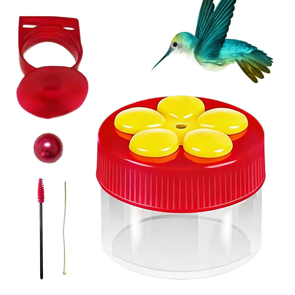 Handheld Hummingbird Water Feeder, Portable Handheld Bird Drinker with Suction Cup, Leak-Proof Plastic Design, Easy Refill & Clean, Outdoor Bird Feeding Accessory
