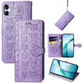 thumbnail image 2 of Funda Cartera FOXDOCK para Samsung Galaxy A07 , Flip PU con Relieve de Gatos y Perros, Tarjetero y Soporte, 2 of 6