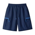 thumbnail image 4 of Aimik Contrast Pocket Shorts for Men Drawstring Closure Slim Fit Mens Athletic Shorts Summer Lightweight Fashion Shorts for Gym, 4 of 6