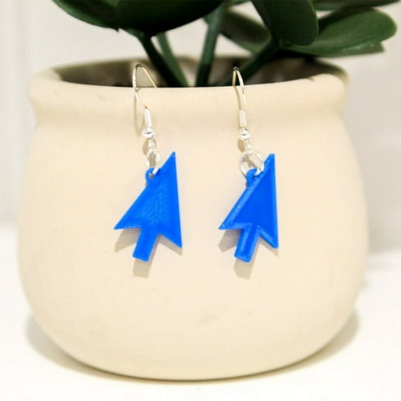 Clever Contraption Cursor Dangle Earrings – Cute Tech-Inspired Jewelry for Teens and Adults