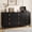Black, variant on Heynemo Fluted Chest of 9 Drawers, Blue Modern 9 Drawer Dresser with Gold Metal Handles, Wide Storage Dresser Cabinet for Bedroom Living Room
