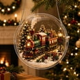 thumbnail image 3 of Christmas Suncatcher 7.5", Acrylic Train Puzzle Window Hanging Ornament, Clear Suncatcher Decor for Home, 1 Pack, 3 of 6