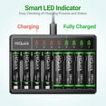 thumbnail image 4 of HiQuick 8 Pack 1100mAh AAA Rechargeable Batteries and 8-Bay Fast Charging AAA Battery Charger for AA/AAA Ni-MH/NiCD Rechargeable Batteries, 4 of 9