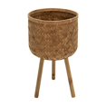 thumbnail image 3 of S/3 Bamboo Planters 11/13/15" Brown,Brown Bamboo Garden Outdoor Garden Supplies Garden Pots Planters, 3 of 4