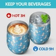 thumbnail image 4 of 12oz Stemless Wine Tumblers Blue Cartoon Unicorn Gift Balloon Cloud Pattern Vacuum Insulated Stainless Steel Travel Tumbler Cups Mug with Lid and Straw for Champaign,Cocktail,Beer with Cleaning Brush, 4 of 5