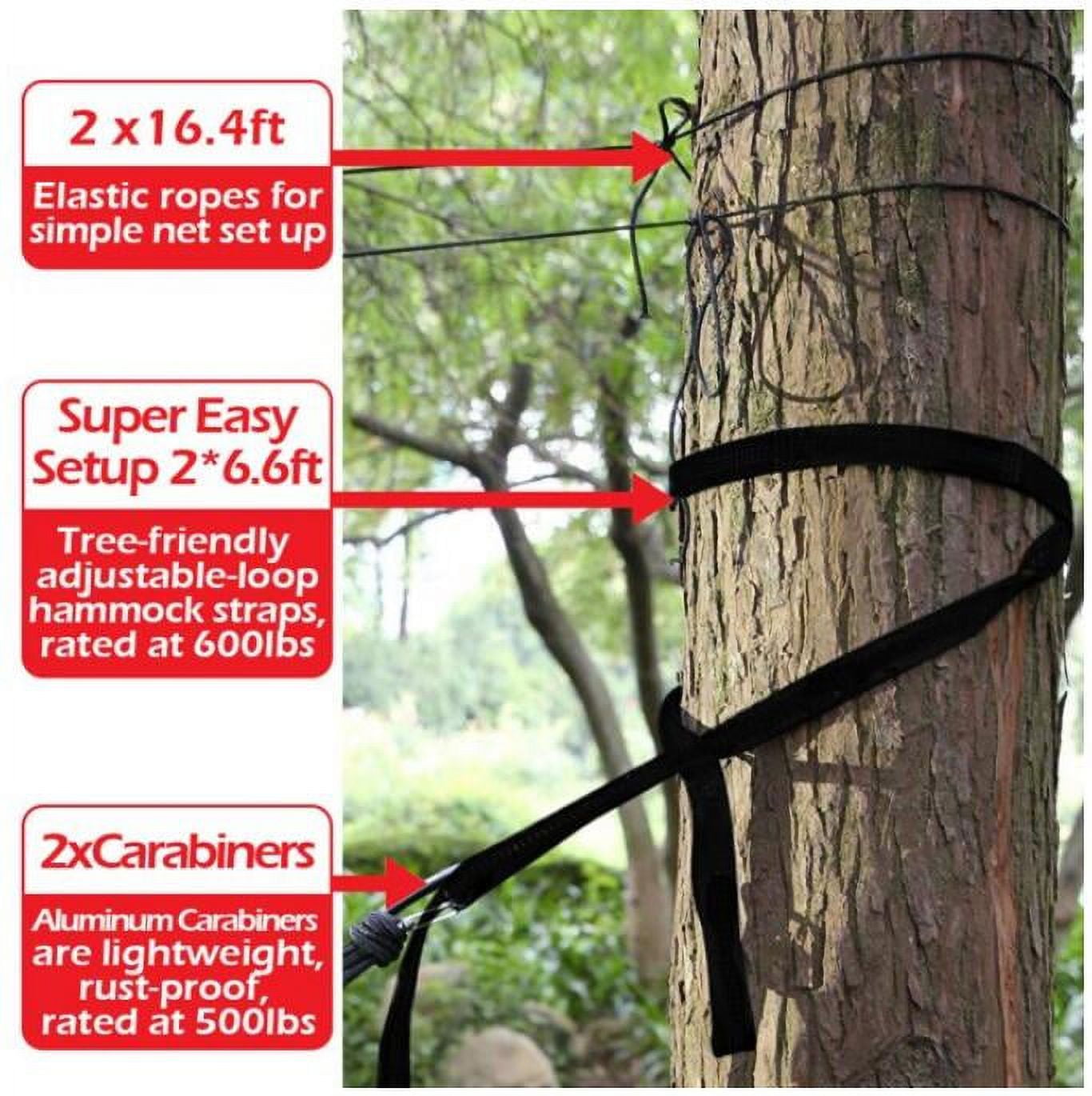 Portable Camping Hammock with Net, AYAMAYA 2 Person lightweight Nylon Hammock Tent Hold Up to 440lbs for Backpacking Hiking Travel