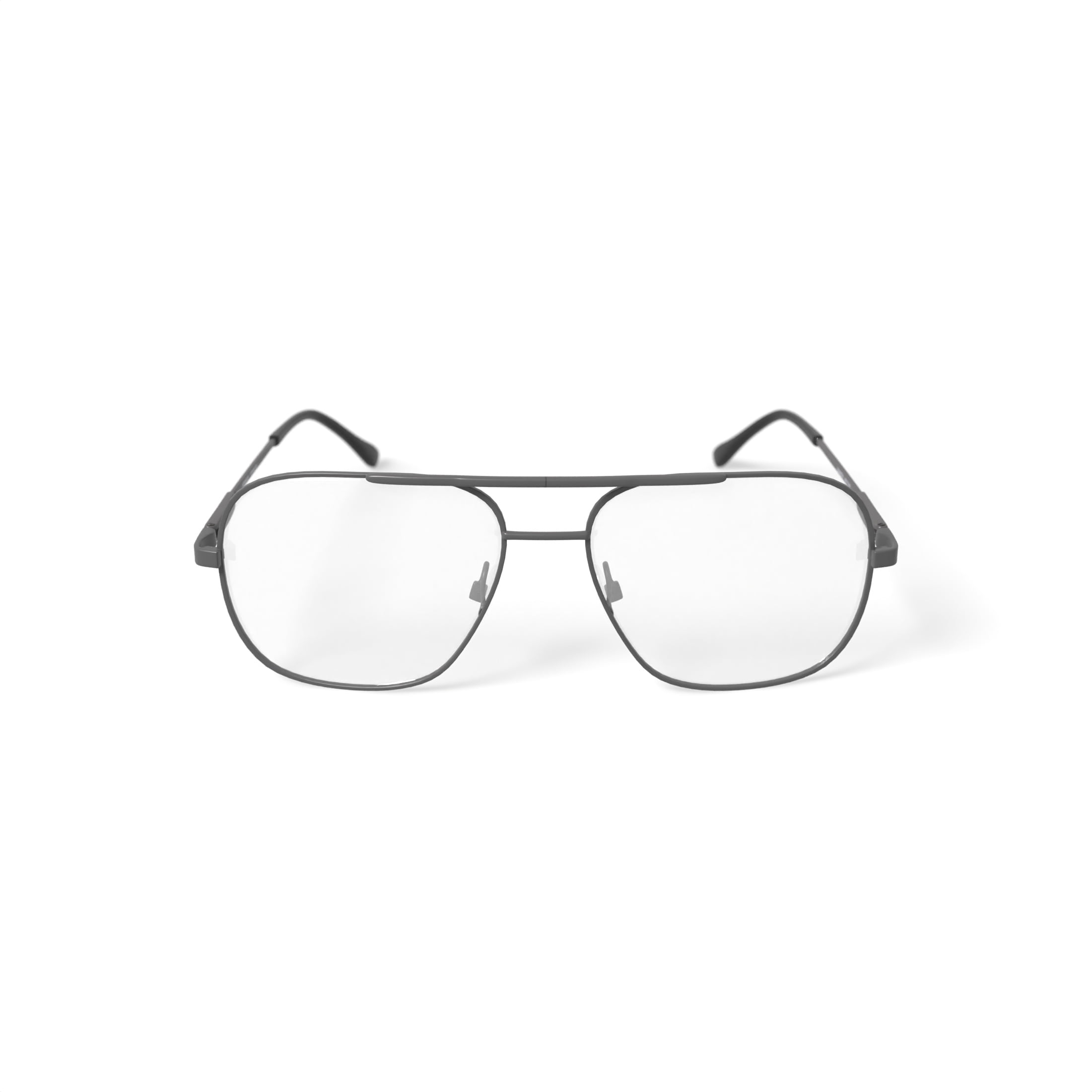 Adolfo Men's Grant Aviator Prescription Eyeglasses with Case, Gunmetal