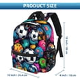 thumbnail image 2 of Football Diaper Backpack with Adjustable Shoulder Strap, Large Capacity, Printed Design, Lightweight | Book Bags, Airport Backpack, School Backpack, 2 of 6