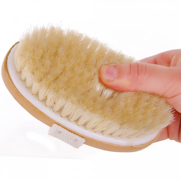 ACDANC Bath Body Brush Boar Bristles Exfoliating Body Long Wooden Handle Brush for Dry Brushing and Shower