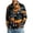 Earthy Yellow, variant on Happy Halloween Multi Pattern Bat Haunted Castle All Over Print Mens Long Sleeve Henley Shirts, Wrinkle Resistant Casual Autumn Athletic Tops Red S
