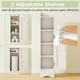 thumbnail image 6 of Giantex Small Bathroom Storage Cabinet, Corner Floor Cabinet w/Door & Adjustable Shelves, Narrow Toilet Paper Holder, Slim Storage Organizer, White, 6 of 9