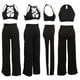 thumbnail image 4 of Mujeres sexy trajes de 2 piezas cuello alto sin mangas ahueca hacia fuera High Split Clubwear R CACAGOO Dos piezas, 4 of 7