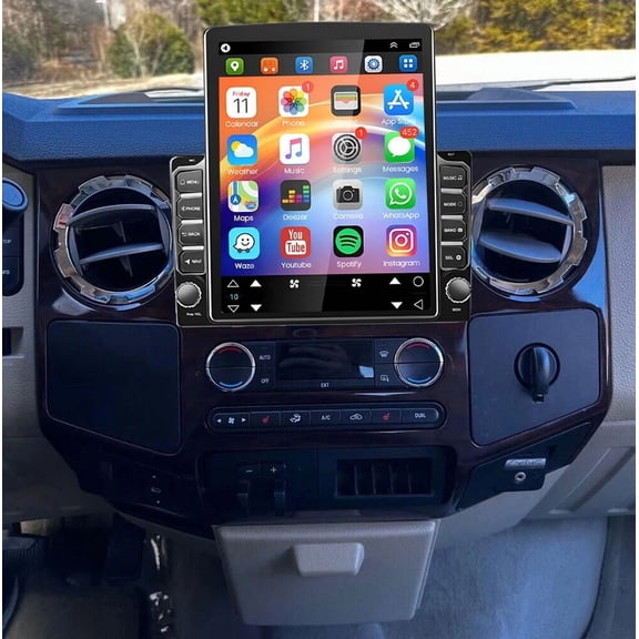9.7-Inch Double Din GPS Navigation Head Unit | For Ford F-250 F-350 2011-2016, Built-in Wireless CarPlay   Backup Camera, Bluetooth, WiFi, SWC, Mirror Link​ ​/ 2 32G