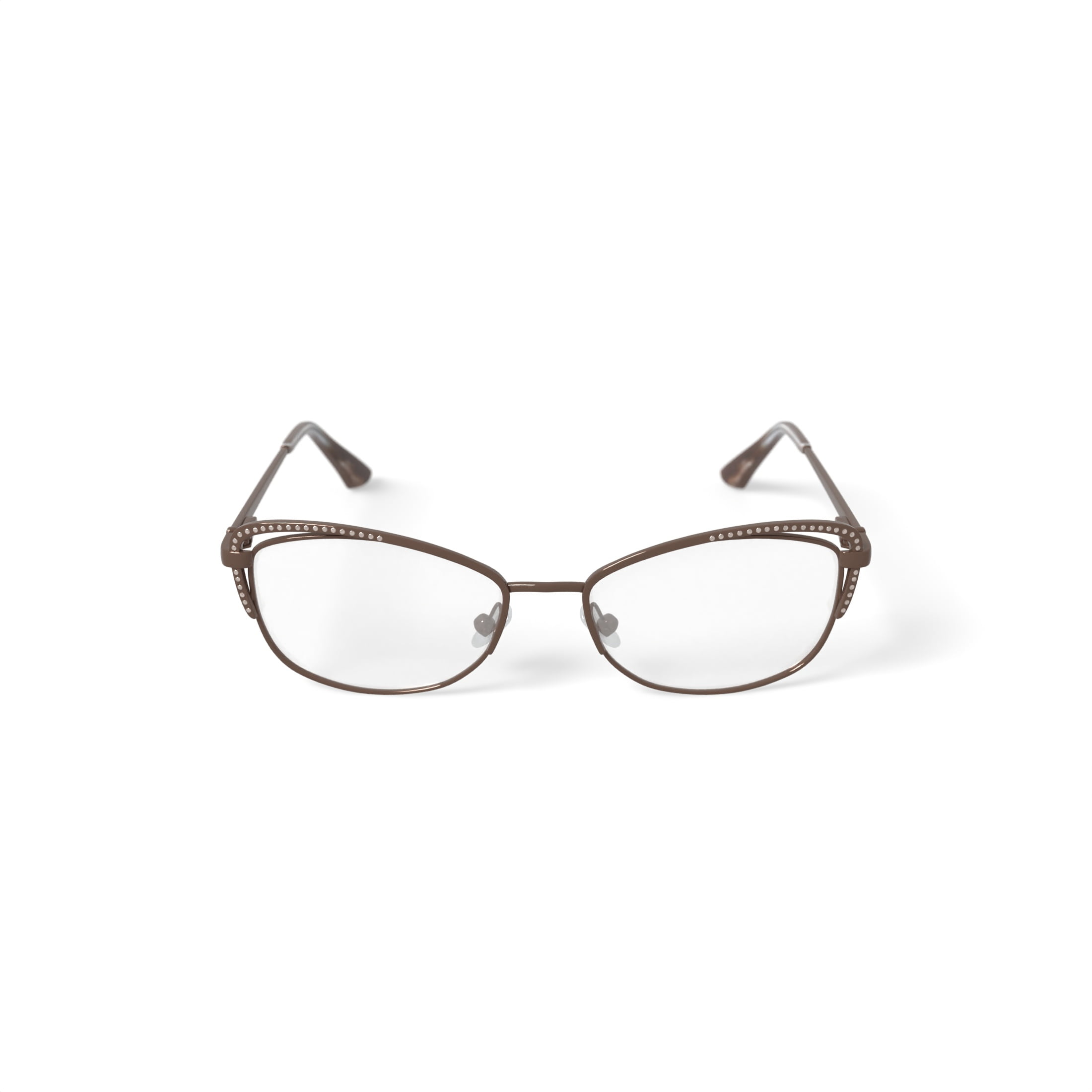 Luxe Women's WLO461 Cat Eye Prescription Eyeglasses with Case, Brown