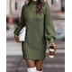 thumbnail image 1 of Suéter de cuello alto de manga larga de color neto de otoño e invierno de Europa y Estados Unidos, vestido de mujer, 1 of 6