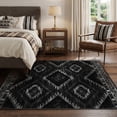 thumbnail image 2 of KoshiMe 4'x6' Area Rugs for Living Room, Machine Washable Rugs Non-Slip, Low Pile Soft Print Pattern Western Rug for Bedroom, Dining Room, Office, Black, 2 of 9