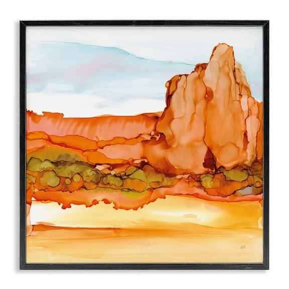 Stupell Industries Earthy Desertscape Illusion Black Framed Giclee Art, design by Chris Paschke
