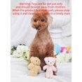 thumbnail image 4 of 1 random color mini teddy bear plush toy Chocolate, 4 of 5