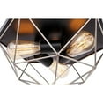 thumbnail image 4 of Woodbridge Lighting Lanning 3-Light Metal Flush-Mount in Nickel/Black, 4 of 4