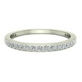 thumbnail image 4 of Diamond Wedding Band Matching to Dainty Halo Engagement Ring 14K White Gold 0.31 CT TW (G,SI), 4 of 5