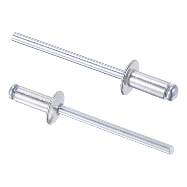 Unique Bargains 4mm Diameter 10mm Grip Length Silver Tone Aluminum Blind Rivets 60 Pack
