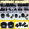 thumbnail image 4 of 72Pcs Top Hat Silicone Rubber Grommets for Wiring, Waterproof Wire Cable Grommets Firewall Silicone Plug Rubber Hole Grommet for Automotive, Desk, Water Pipe, Hydroponic, Irrigation$$Hardware, 4 of 7