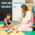 thumbnail image 4 of VONKY Geometric Shape Puzzles With Knobs Toys Develop Fine Motor Skills Entertain 1Set, 4 of 6