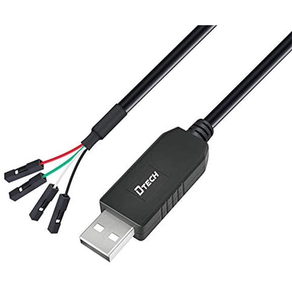 DTECH 3ft 3.3V USB to TTL Serial Adapter Debug Cable TX RX Signal 4 Pin Female Socket PL2303 Prolific Chip Windows 10 8