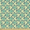 thumbnail image 1 of Floral Upholstery Fabric by the Yard, Sun Look Rose Branches Flourishing Romantic Flowers in Nature Colors, Decorative Fabric for DIY and Home Accents, Pale Green and Turquoise by Ambesonne, 1 of 5