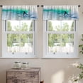 thumbnail image 2 of LALILO Kitchen Curtain Valance Surfer Stand Board Ocean Rod Pocket Window Curtain 52"x 18" Set of 2, 2 of 5