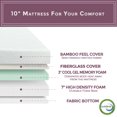 thumbnail image 5 of ViscoLogic Dream Luxury 10" King Gel Memory Foam Mattress for Cool Sleep Medium-Firm, CertiPUR-US®, 5 of 8