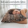 thumbnail image 4 of Brown Black Botanical Standard Size Pillow Cover,Pillowcase Protectors with Zipper,Breathable Decorative Throw Pillow Case Cover,Farmhouse Vintage Shabby Leaves Pillow Shams for Couch Sofa 20x26Inch, 4 of 9
