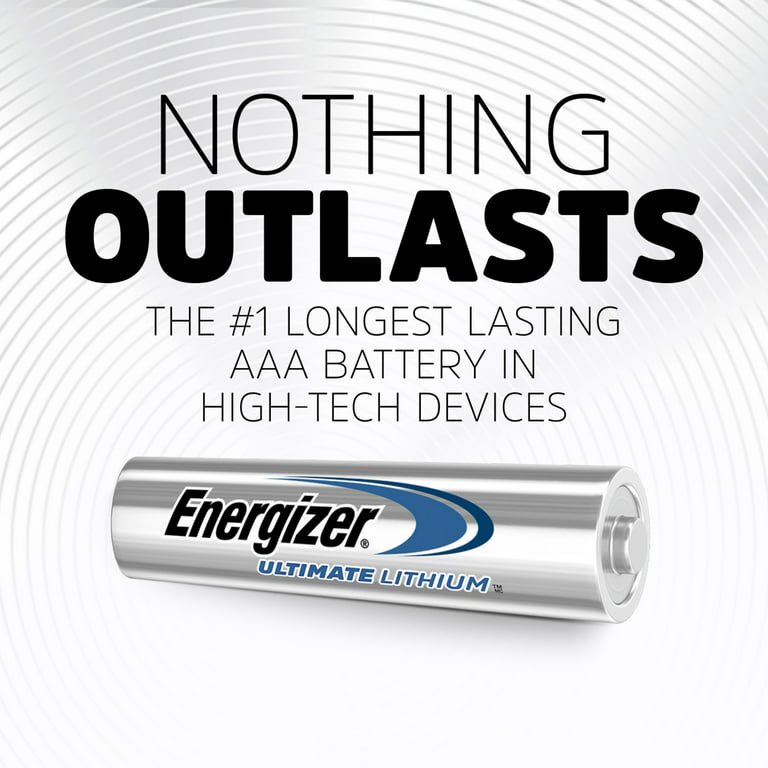 Energizer Ultimate Lithium AAA Batteries (2 Pack), Triple A