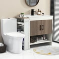 thumbnail image 4 of Costway Rolling Kitchen Slim Storage Cart Mobile Shelving Organizer w/ Handle, 4 of 10